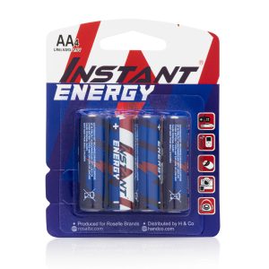 Instant Energy AA Alkaline Batteries – AA4 LR6/AM3/1.5V - Pack of 4 - Box of 12