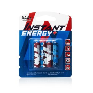 Instant Energy+ AAA Batteries - LR03/AM4/1.5V - Pack of 4 - Box of 12