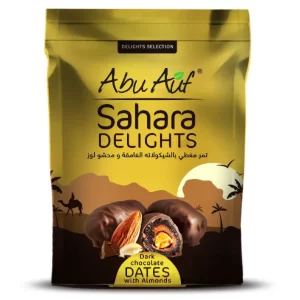Abu Auf Sahara Delights Dates Dark Chocolate with Almonds 300 Grams