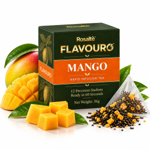 FLAVOURO Mango Rapid Infusion Tea – 12 Precision Sachets (36g)