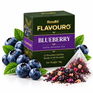 Rosaltè Flavouro Blueberry Rapid Infusion Tea – 12 Precision Sachets (36g)
